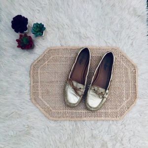 Lucky Brand Annie Gold Moccasin Boat Shoes